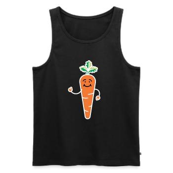 Carrot Man Carrot Carrots Vegetables - Men's Premium Organic Tank Top - black - Front - Michal (187cm)