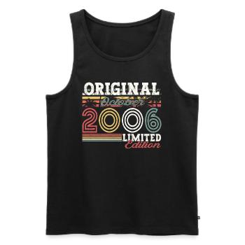 Original October 2006 16th Birthday Gift Cool - Men's Premium Organic Tank Top - black - Front - Michal (187cm)