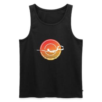 Speerfischen Taucher Tauchen Harpune - Männer Premium Bio Tank Top - Schwarz - Vorne - AI Model Male 178 light (178cm)