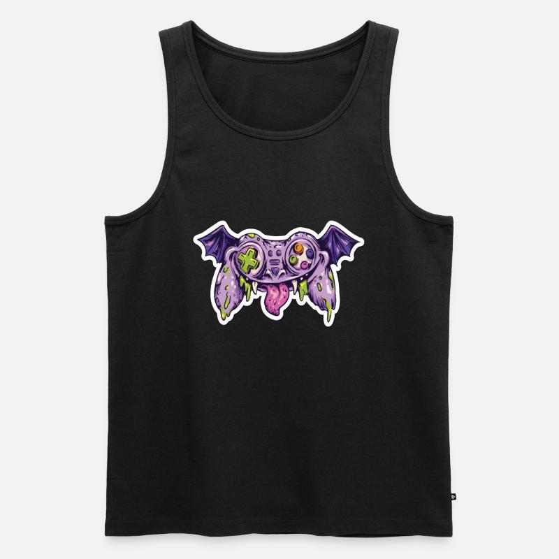 Monster Joystick Controller Gamer - Männer Premium Bio Tank Top - Schwarz