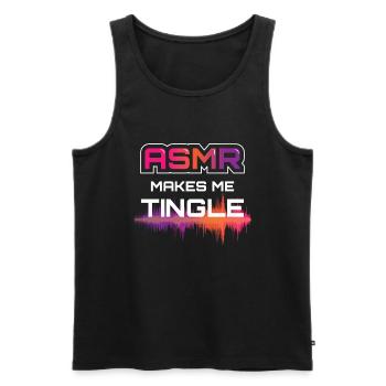 ASMR Makes Me Tingle - Männer Premium Bio Tank Top - Schwarz - Vorne - AI Model Male 178 light (178cm)