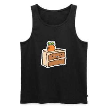Gâteau aux carottes Gâteau aux carottes sucré - Débardeur bio Premium Homme - noir - Devant - Michal (187cm)