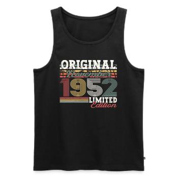 Original novembre 1952 Cadeau du 70e anniversaire - Débardeur bio Premium Homme - noir - Devant - Michal (187cm)