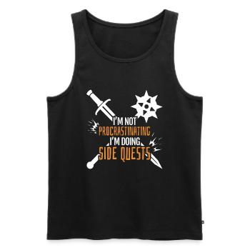 Not Procrastinatig IM Doing Side Quests - Men's Premium Organic Tank Top - black - Front - AI Model Male 178 light (178cm)