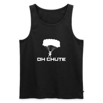 Oh parachute - Débardeur bio Premium Homme - noir - Devant - AI Model Male 178 light (178cm)