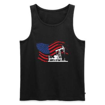 Bohrturm America Öl Bohren Bohrinsel - Männer Premium Bio Tank Top - Schwarz - Vorne - AI Model Male 178 light (178cm)