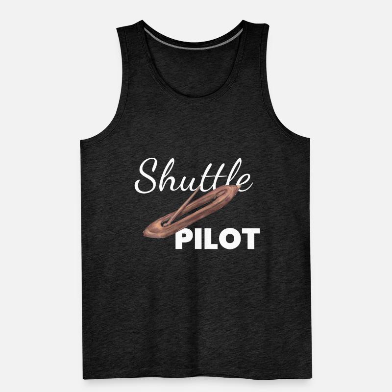 Shuttle Pilot Weaving Weaver Weaving Men's Premium Organic Tank Top