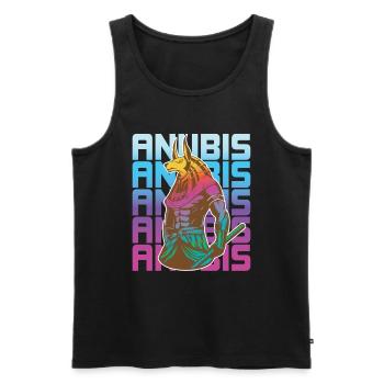 Egyptian god Anubis Egypt - Men's Premium Organic Tank Top - black - Front - Michal (187cm)