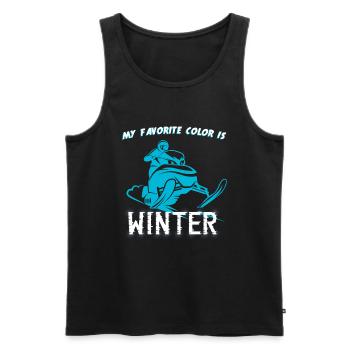 Favorite Color Schneemobil Snowmobile - Men's Premium Organic Tank Top - black - Front - AI Model Male 178 light (178cm)