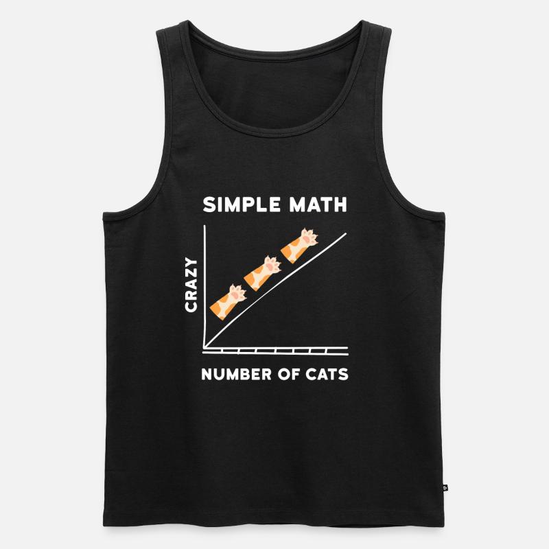 Simple Math Kitten Cats - Men's Premium Organic Tank Top - black
