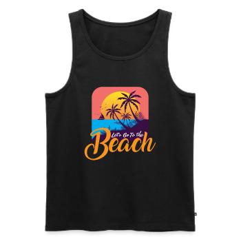 Aller à The Beach Beach Holiday Surfer - Débardeur bio Premium Homme - noir - Devant - Michal (187cm)