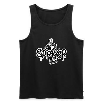 Spray Can Sprayer Artist Street Art - Débardeur bio Premium Homme - noir - Devant - Michal (187cm)