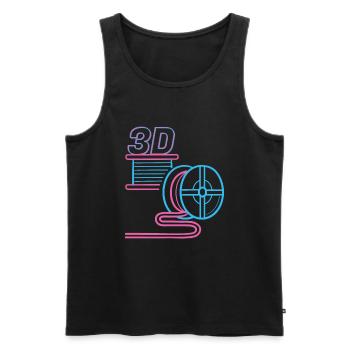 3D Filament PLA 3d Druck 3D Drucker - Männer Premium Bio Tank Top - Schwarz - Vorne - AI Model Male 178 light (178cm)