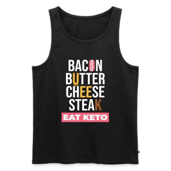 Eat Keto Healthy Food - Men's Premium Organic Tank Top - black - Front - AI Model Male 178 light (178cm)