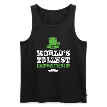 Le plus grand lutin Saint-Patrick - Débardeur bio Premium Homme - noir - Devant - Michal (187cm)