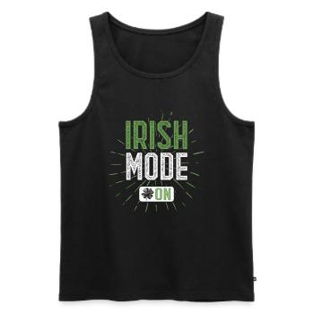 La mode irlandaise à la Saint-Patrick en Irlande - Débardeur bio Premium Homme - noir - Devant - Michal (187cm)