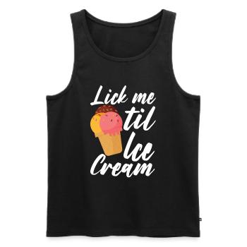 Ice Cream Lick Me Eiscreme Eis - Men's Premium Organic Tank Top - black - Front - AI Model Male 178 light (178cm)