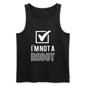 IM Not A Robot Robotik Ingenieur - Männer Premium Bio Tank Top - Schwarz - Vorne - AI Model Male 178 light (178cm)