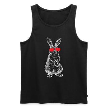 Easter Bunny Sunglasses Easter Kids - Men's Premium Organic Tank Top - black - Front - AI Model Male 178 light (178cm)