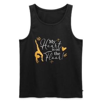 Heart Is On The Floor Gymnastik Turnen - Männer Premium Bio Tank Top - Schwarz - Vorne - Michal (187cm)