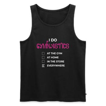 I Do Gymnastic Gymnastics Gymnastics Turner - Men's Premium Organic Tank Top - black - Front - AI Model Male 178 light (178cm)