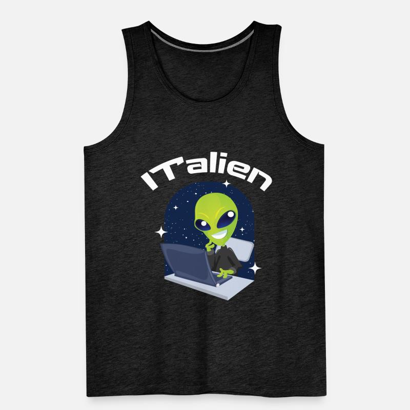 ITalien Alien Informatiker Hacker Coder Débardeur bio Premium Homme