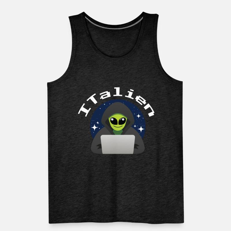 ITalien Alien Informatiker Hacker Coder Débardeur bio Premium Homme