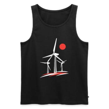 Wind turbine Wind power Wind power Wind energy - Men's Premium Organic Tank Top - black - Front - AI Model Male 178 light (178cm)