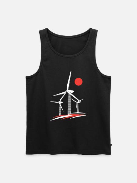 Vindmøller Vindkraft Vindkraft Vindenergi - Herre Premium økologisk tanktop - sort