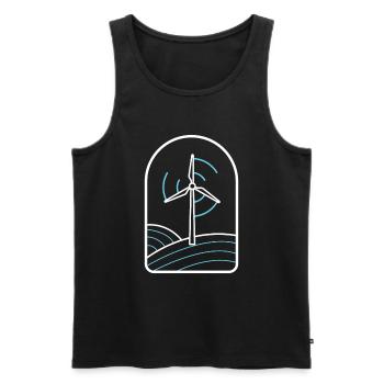 Wind Energy Wind Turbine Wind Power Wind Power - Men's Premium Organic Tank Top - black - Front - AI Model Male 178 light (178cm)