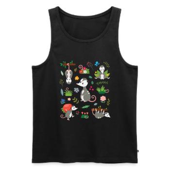 Opossum Kinder Süß - Männer Premium Bio Tank Top - Schwarz - Vorne - AI Model Male 178 light (178cm)