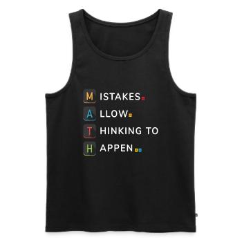 MATH Math School Mathematics - Men's Premium Organic Tank Top - black - Front - AI Model Male 178 light (178cm)