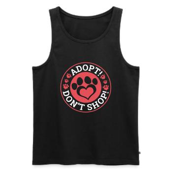 Adopt! Dont Shop! Adopt animals - Men's Premium Organic Tank Top - black - Front - AI Model Male 178 light (178cm)