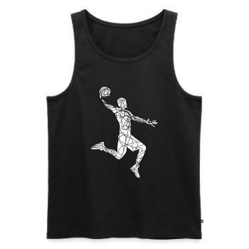 Basketball Basketball Player - Men's Premium Organic Tank Top - black - Front - Michal (187cm)