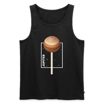 Jupiter Lollipop Planet Weltall - Männer Premium Bio Tank Top - Schwarz - Vorne - Michal (187cm)