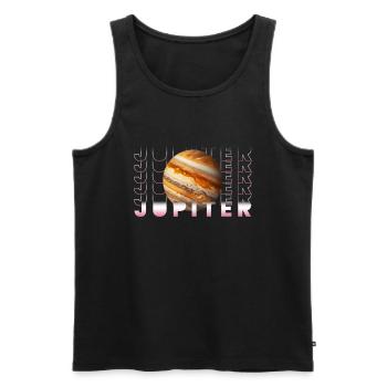 Jupiter Planet Weltall - Männer Premium Bio Tank Top - Schwarz - Vorne - Michal (187cm)