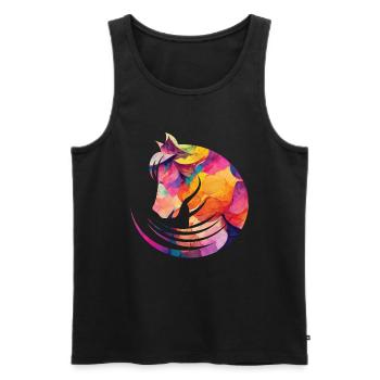 Les chevaux adorent cavalier - Débardeur bio Premium Homme - noir - Devant - Michal (187cm)