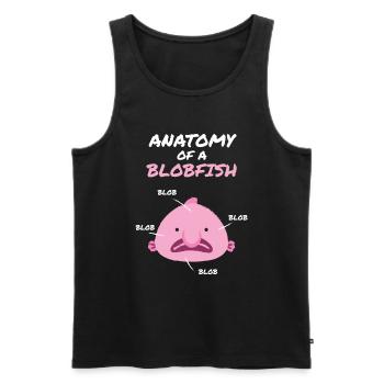 Anatomy Of A Blobfish Blob Fisch Meer - Männer Premium Bio Tank Top - Schwarz - Vorne - AI Model Male 178 light (178cm)