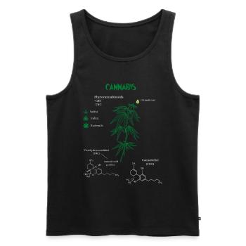 Formule chimique de cannabis - Débardeur bio Premium Homme - noir - Devant - AI Model Male 178 light (178cm)
