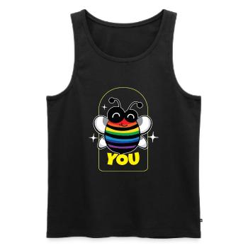 You bees beekeeper honey lqbtq - Men's Premium Organic Tank Top - black - Front - AI Model Male 178 light (178cm)
