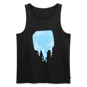 Eiswürfel Sommer Eis Getränk - Männer Premium Bio Tank Top - Schwarz - Vorne - AI Model Male 178 light (178cm)