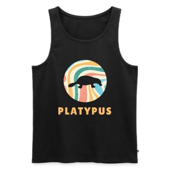 Schnabeltier Platypus - Männer Premium Bio Tank Top - Schwarz - Vorne - Michal (187cm)