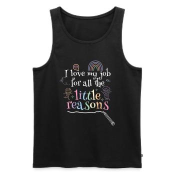 Little Reasons Teacher Teacher School - Men's Premium Organic Tank Top - black - Front - Michal (187cm)