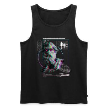EDM Musik Raver Techno Festival Rave - Männer Premium Bio Tank Top - Schwarz - Vorne - AI Model Male 178 light (178cm)