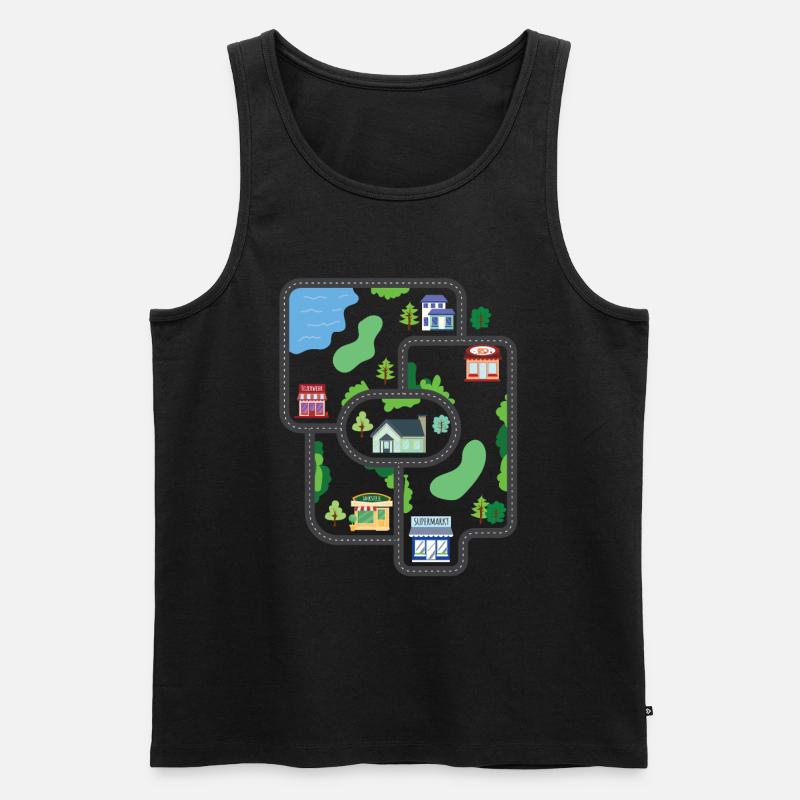 Spielteppich Spielmatte Massage - Männer Premium Bio Tank Top - Schwarz