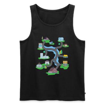 Play Rug Play Mat Massage - Men's Premium Organic Tank Top - black - Front - Michal (187cm)