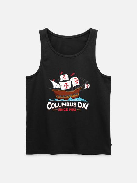 Columbus Day Since 1492 - Men's Premium Organic Tank Top - black