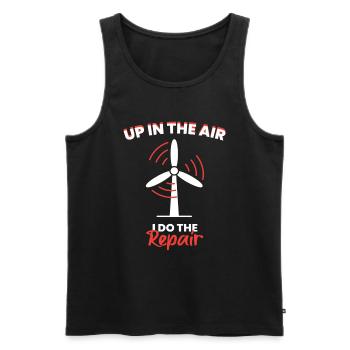 Up In The Air Wind Wind Power Wind Energy - Men's Premium Organic Tank Top - black - Front - AI Model Male 178 light (178cm)