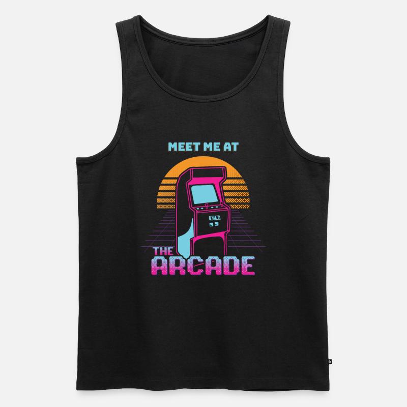 L’Arcade Rencontrez-moi à Automat Retro - Débardeur bio Premium Homme - noir