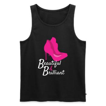 Beautiful & Brilliant High Heels Mode - Männer Premium Bio Tank Top - Schwarz - Vorne - AI Model Male 178 light (178cm)